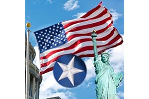 FITEAN 3x5 American Flag Outdoor Heavy Duty,3by 5 American Flag,US Flag,3' x 5' America Flag,America Flags For Outside 3x5,Embroidered USA Flags 3x 5,Long Lasting 3 by 5 Best High Wind all Weather US Flags