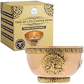 Tree of Life Copper Bowl - Offering Bowl for Altar or Ritual Use, Incense Holder and Smudge Kit, Home Decor - Holds Incense, Offerings, Healing Crystals, Water - Smudge Pot for Altar Supplies