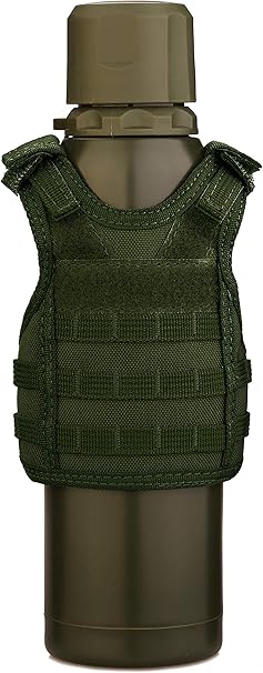 Amazon Sinairsoft タクティカルプレミアムビールミリタリーモールミニチュアベスト 飲料クーラー 調節可能なショルダーストラップ 12オンスまたは16オンスの飲料缶とボトル用 グリーン Sinairsoft スポーツ アウトドア