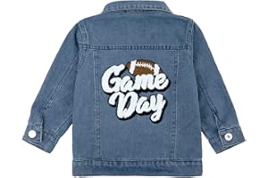 Cudtum Toddler Baby Boys Girls Jean Jacket Kids Denim Jacket Long Sleeve with Button Outwear Top Coat Outfit 18 Month-7 Years