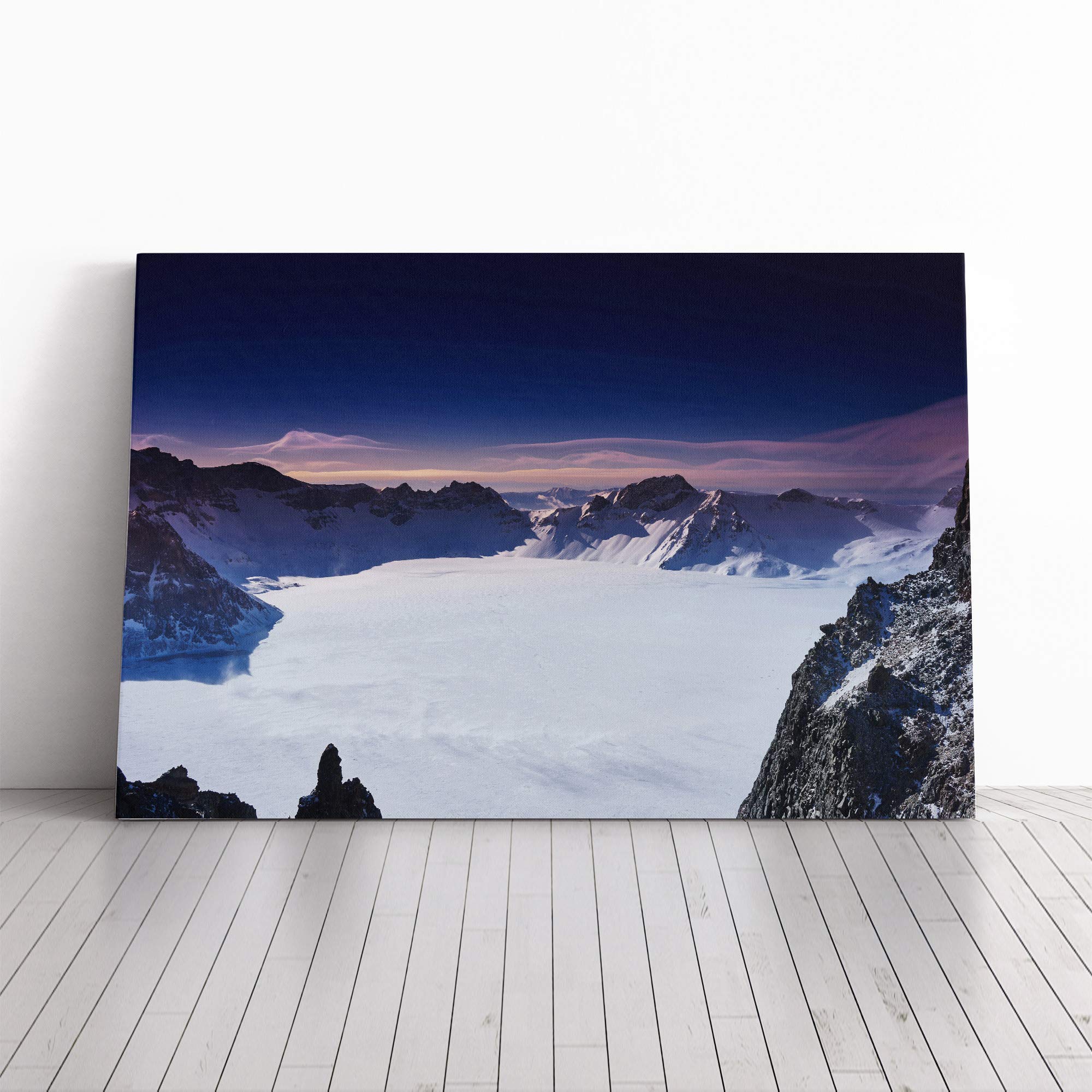 Landscape China Changbai Mountain Winter Canvas Print | Gallery Wrapped 30mm Frame Wall Art | 20x14 inches | Ready to Hang | Modern Landscape Picture | Living Room Bedroom Lounge Office
