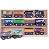 Conductor Carl Playtime Express Train Set | 12-Piece Wooden Train Box | Includes Unique Custom Designs and Classics: Recyclin