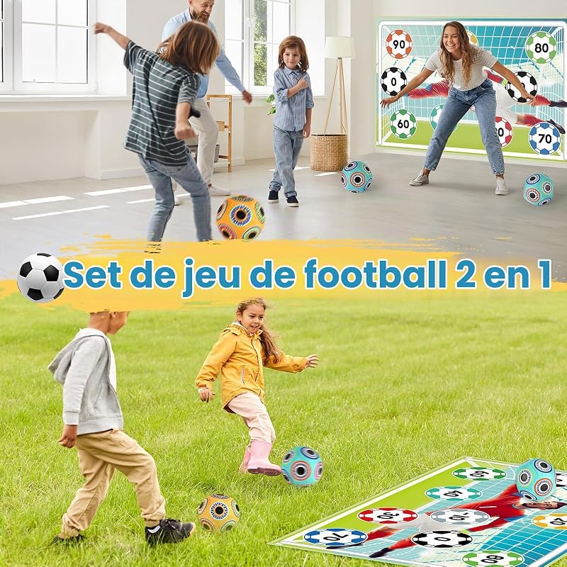 Ensemble de Jeu de Football pour Enfants avec 2 Balles