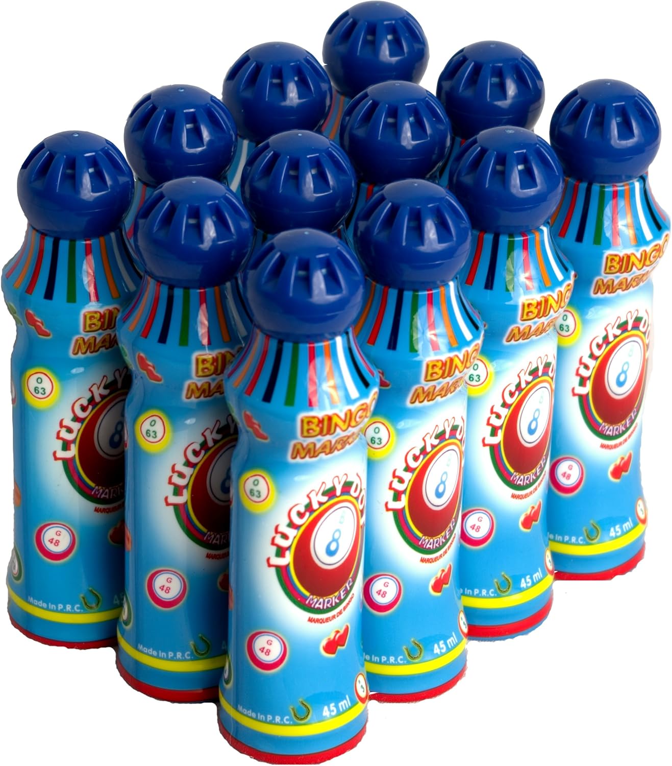 12x 45ml Blue Bingo Dabbers / Dauber / Markers for Bingo Tickets