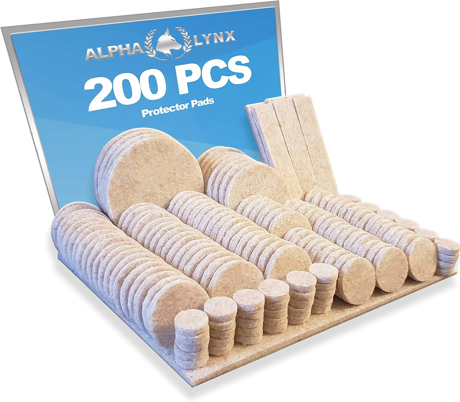 Furniture Felt Pads Floor Protectors 200 Pcs Thick Felt Pads For Chair Table Sofa Legs Furniture Feet Protect Wooden Floors Wax Alternative To Felt Tips Felt Fabric Foam