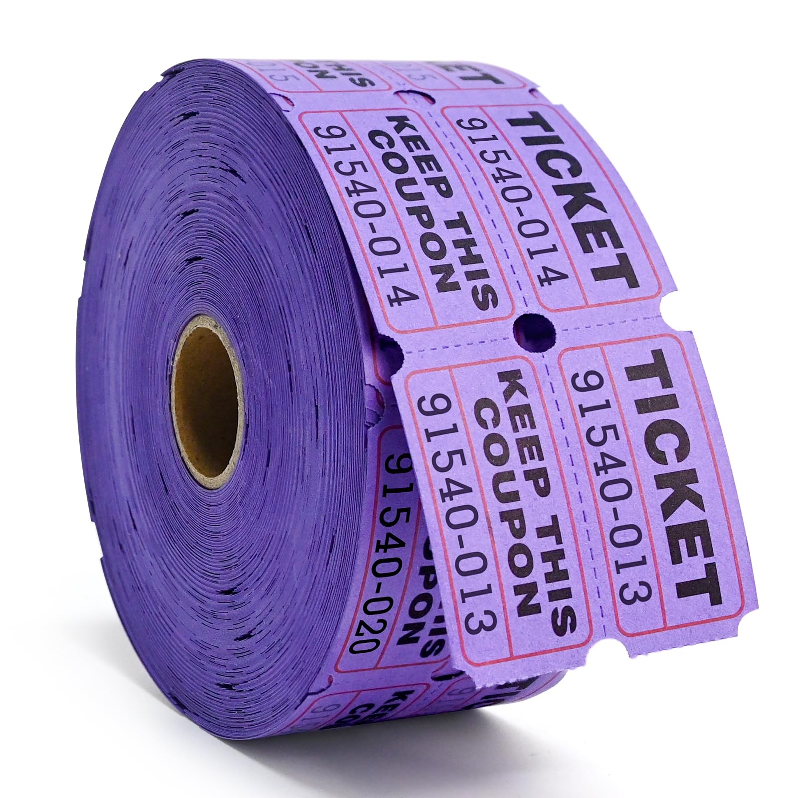 L LIKED Raffle Tickets Double Rolls 1000 Per Roll 50/50 Raffle Tickets for Events,Carnivals, Entry, Class Reward, Prizes(Purple)