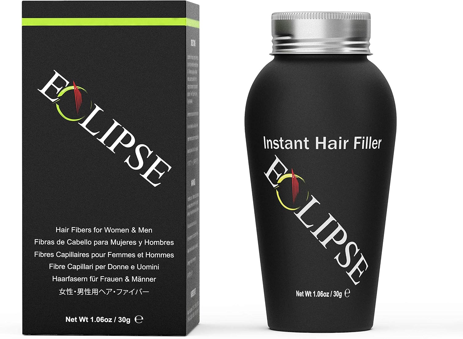 ECLIPSE Hair Fibres, Medium Brown, Natural Look Hair Building Fibres for Thinning Hair for Women & Men, Conceals Visible Hair Loss, 30g