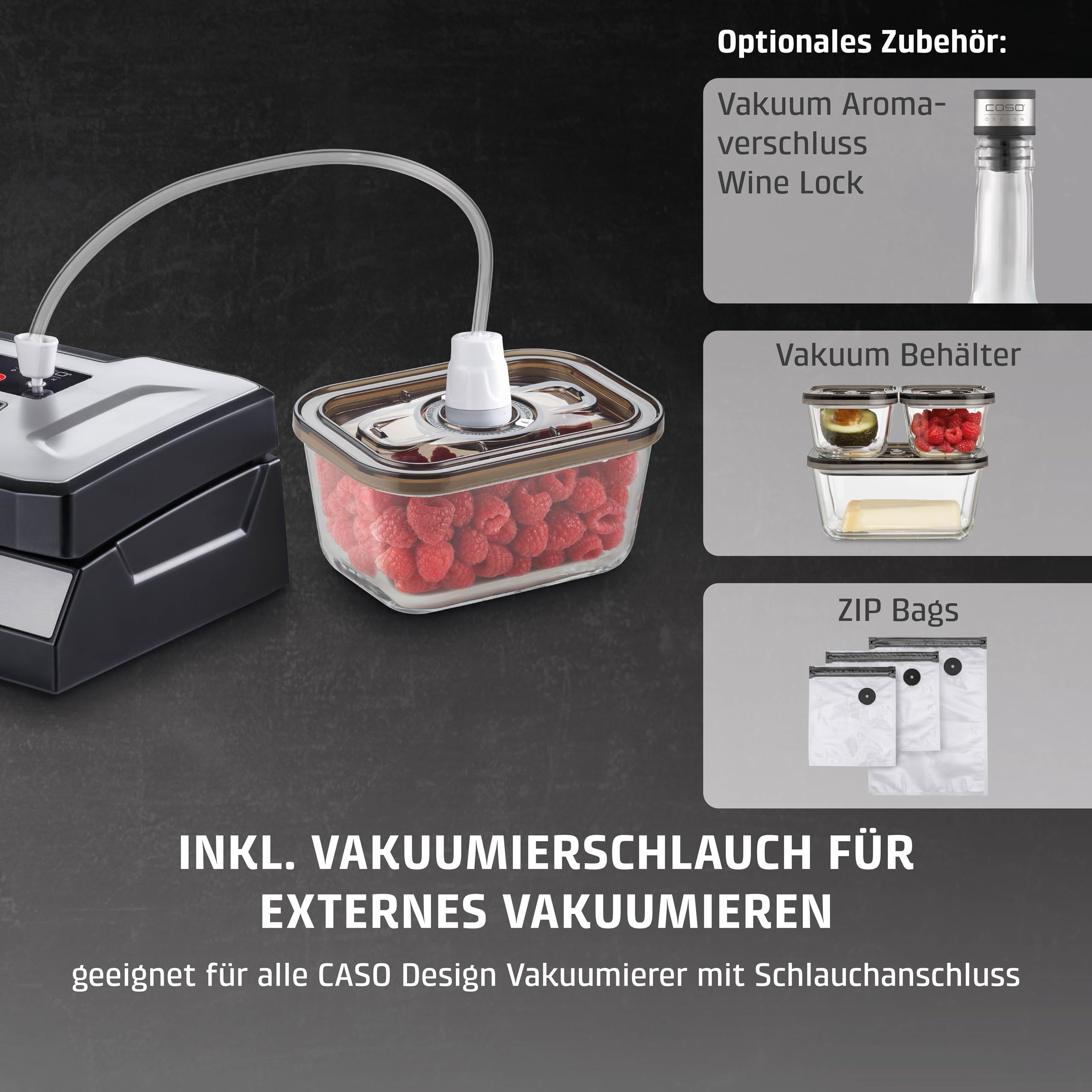CASO VRH 790 advanced Pro - Vakuumierer, Vakuumiergerät, Testurteil Sehr Gut, 200 Vakuumiervorgänge non-stop, mit patentierter CASOTEK Liquid Funktion, doppelte Schweißnaht, inkl. Vakuumbeutel 7
