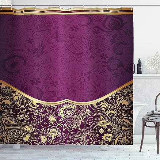 Amazon Com Ambesonne Eastern Shower Curtain Oriental And