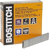 BOSTITCH SX50351G 1-by-7/32-Inch 18-Gauge Narrow Crown Finish Staple, 5000 per Box