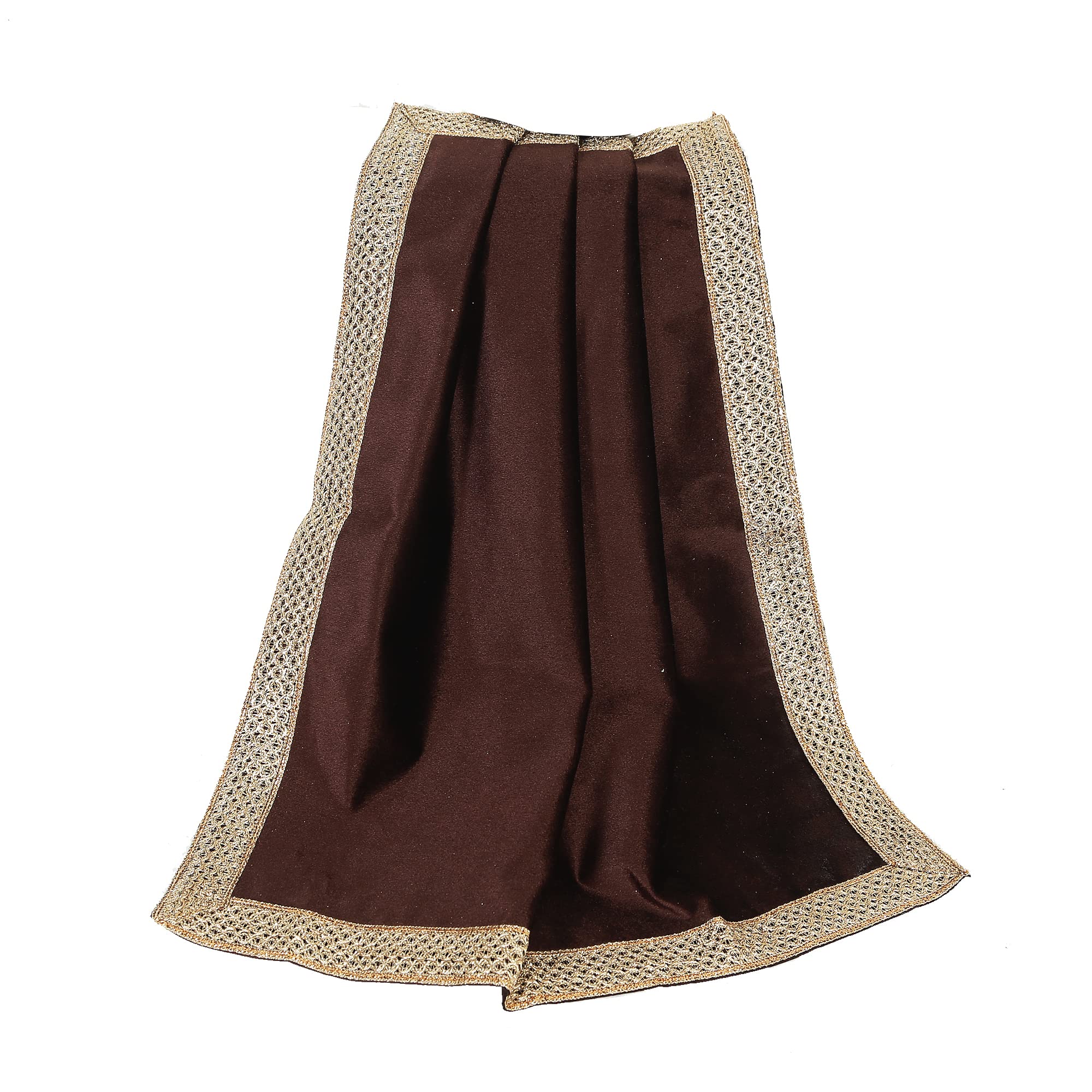 Indian Consigners Small Solid Color Velvet Cloth for Multipurpose Use (Brown), ICV1818