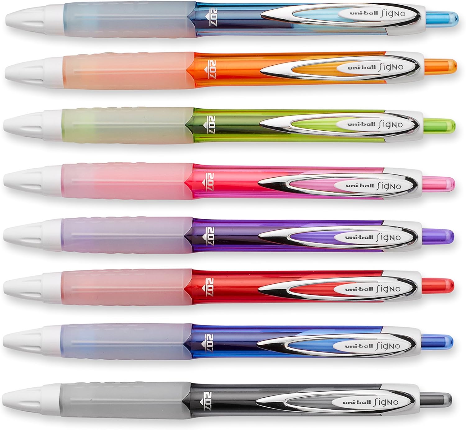 uni-ball 207 Colors Retractable Gel Pens, Medium Point (0.7mm), Assorted, 8 Count: Office Products