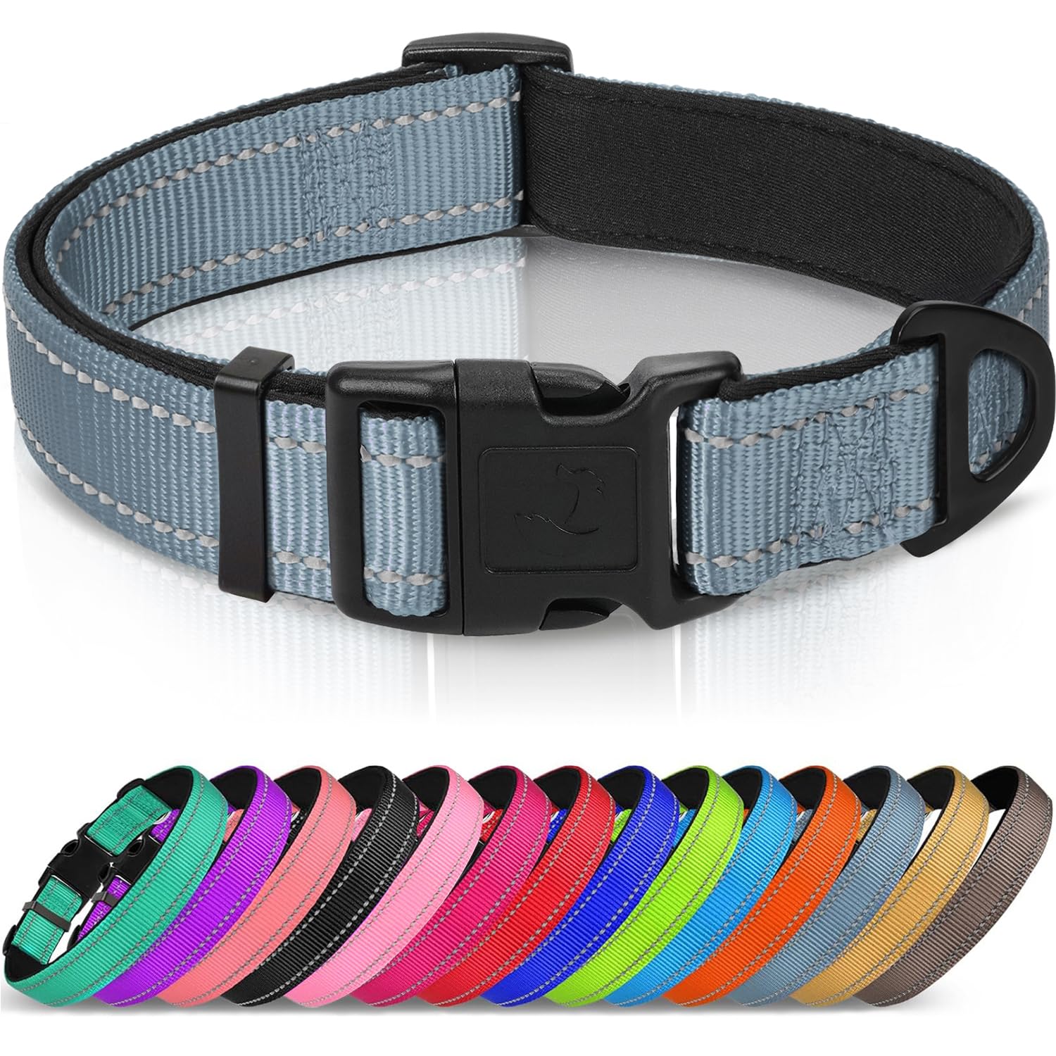 Joytale Reflective Dog Collar,Soft Neoprene Padded