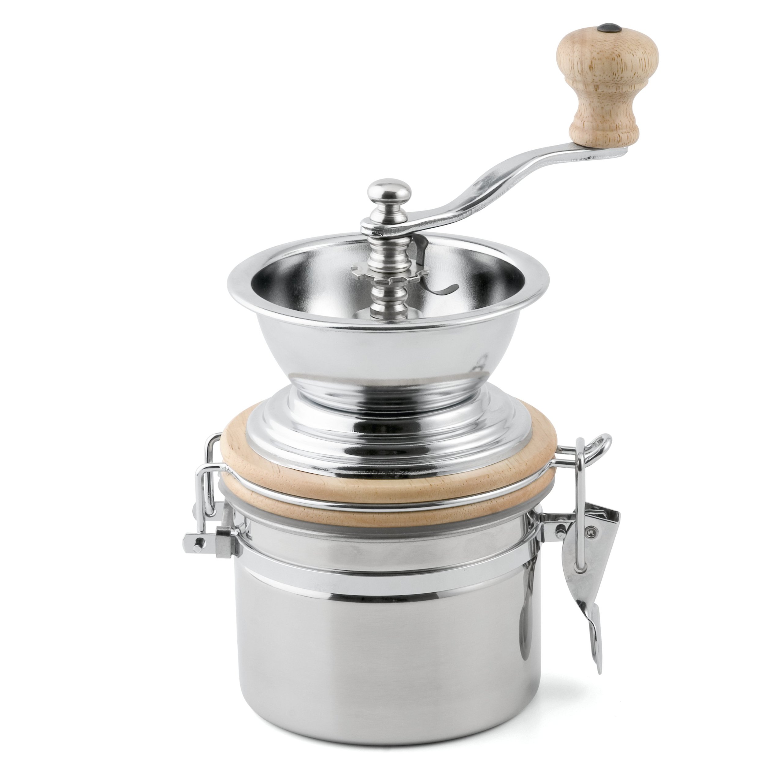 Weis Coffee Grinder, Silver/Brown