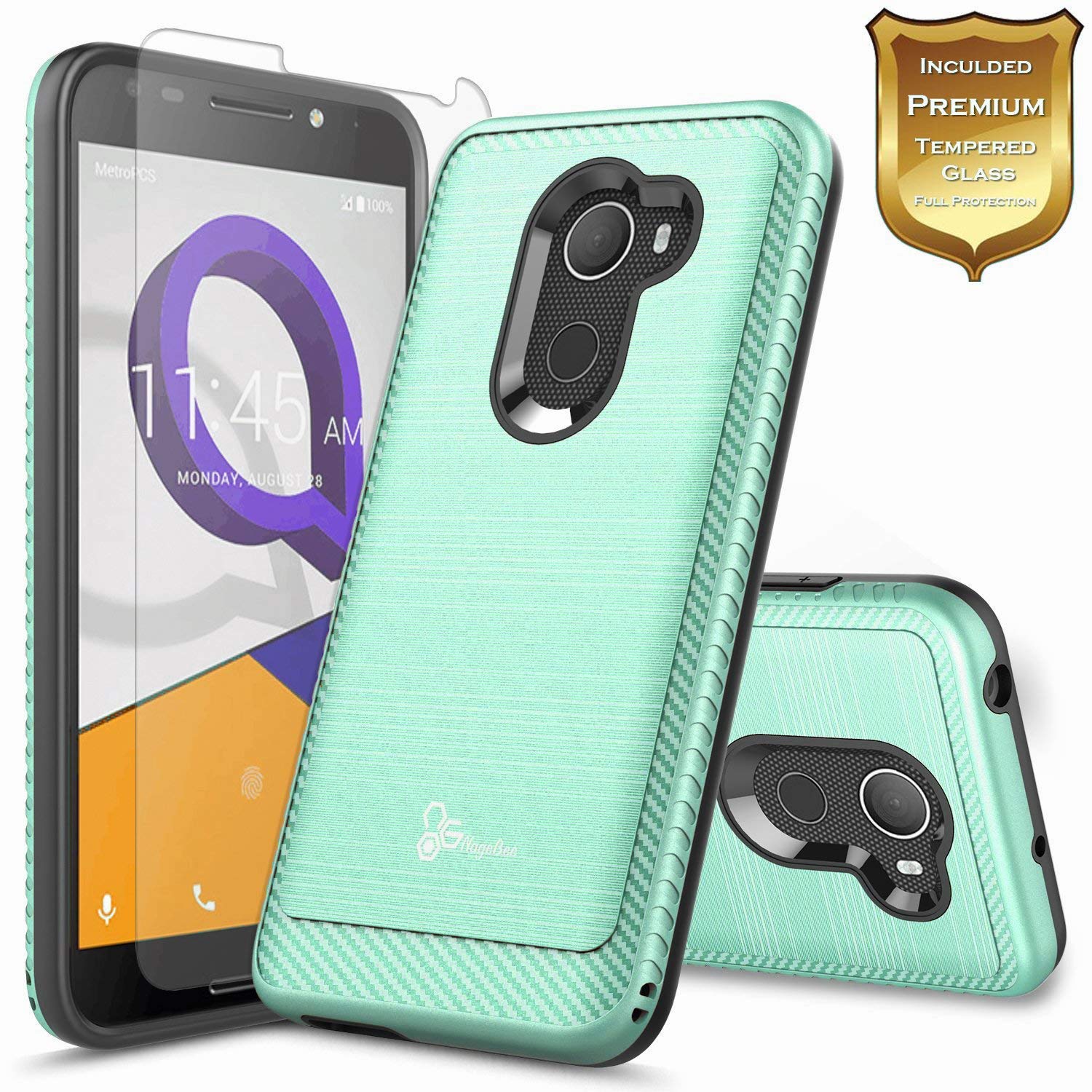Jitterbug Smart 2 Case (5.5” Screen) with Tempered Glass