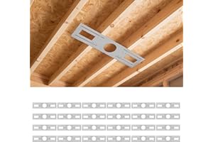 Comiled 24-Pack New Construction Mounting Plate for 4 Inch LED Wafer Recessed Lights, 26 Inch Galvanized Steel Rough-in Bracket with Measurement Scale