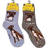 Foozys Unisex Crew Socks | Canine/Dog Collection | Boxer