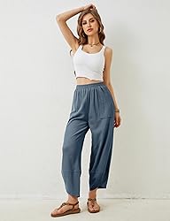 Xiaoxuemeng Womens Baggy Wide Leg Pants Casual