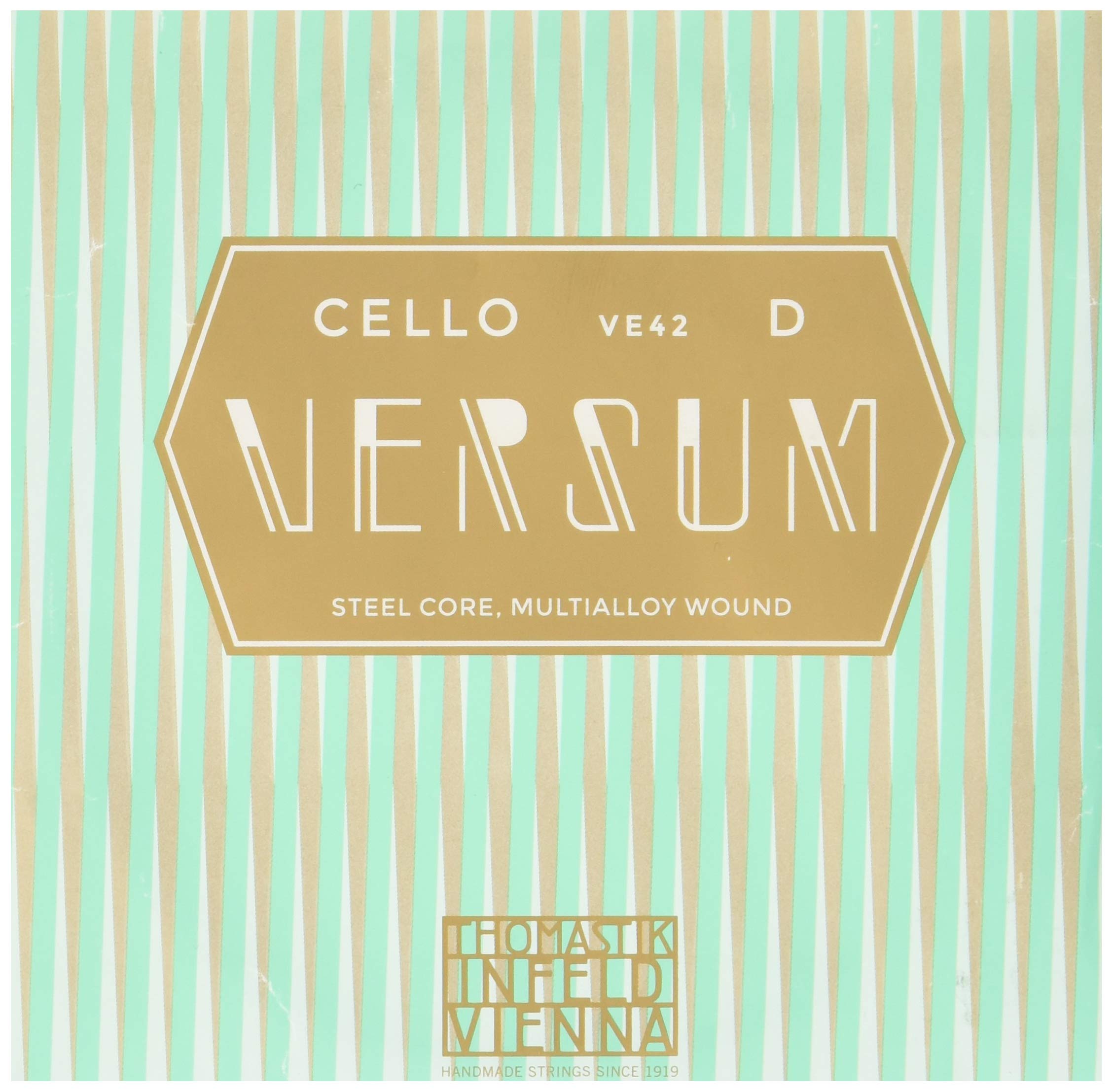 Thomastik single string for cello 4/4 Versum - D string steel wire, winding made of special alloy, medium