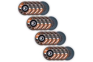 HERZLG LIFE Flap Discs 4 1/2 for Angle Grinder 40 Grit, Type 29 Zirconia Flap Sanding Disc, Grinding Wheel for Metal, Stainless Steel Flapper Wheel (10 Pack)-40 Grit (Mixed Grit (Pack of 20))