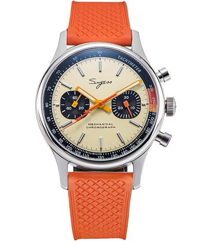 Amazon.com: Sugess Chrono Hertiage SUCHP005Z Brown Racing Leather