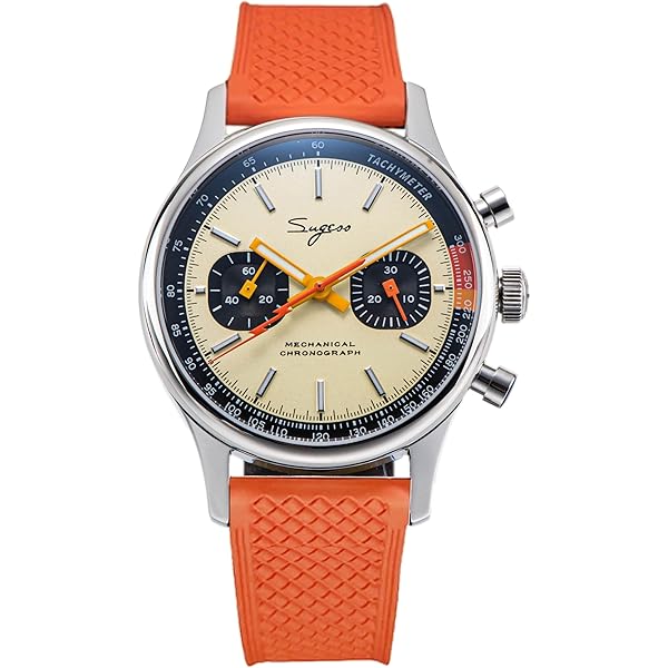 Amazon.com: Sugess Chrono Hertiage SUCHP005Z Brown Racing Leather