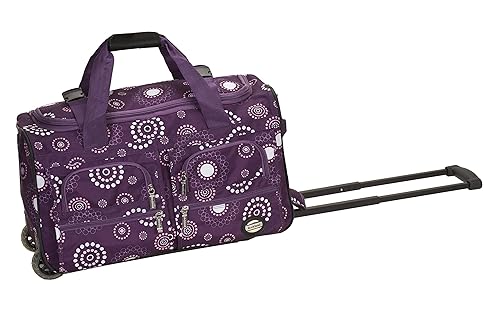 Rockland Rolling Duffel Bag, PURPEARL, 22"