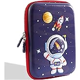 Ristpal Pencil Case for Girls Boys, Kids Cute Pencil Case Pencil Pouch, 3D EVA Large Capacity Pen Holder, School Supplies for Kids Back to School Gifts (Navy Astronaut)