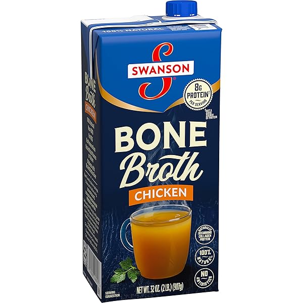 SWANSON CHICKEN BONE BROTH, 32 OUNCE RESEALABLE CARTON