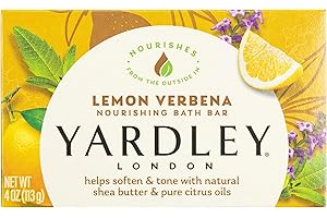 Yardley London Lemon Verbena Naturally Moisturizing Bath Bar, 4 ounce