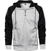 Wirltte Hoodies for Men Zip Up Hoodie Drawstring Casual Long Sleeve Pocket Hooded Sweatshirts