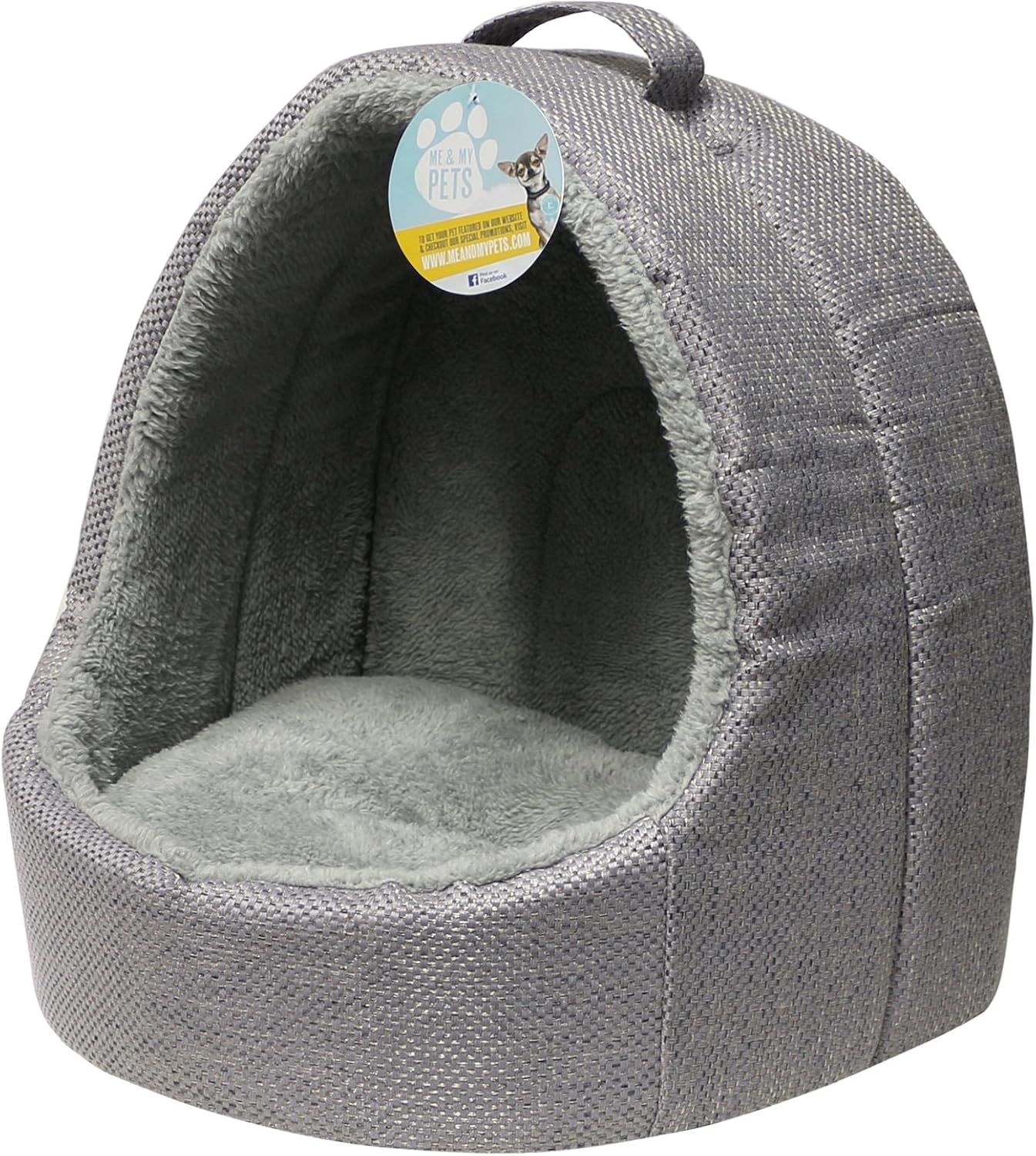 grey cat igloo bed