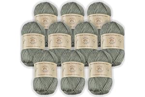 10-Pack of Yonkey Monkey Fingering Weight Yarn - 70% Rayon derived from Bamboo, 30% Cotton - Softest Quality for Crocheting a