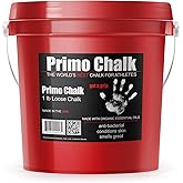 Primo Chalk Resealable Bucket: Loose Chalk for Weightlifting, Rock Climbing, &amp; Gymnastics, Made in The USA, Chalk Ball Refill for Superior Grip