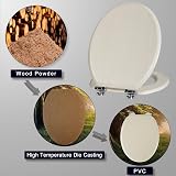 Angel Shield Creamy White Oak Antibacterial Toilet Seat Soft Close Quick view 5