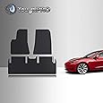 TOUGHPRO Floor Mat Accessories Set (Front Row + 2nd Row) Compatible with Tesla Model 3 - All Weather - Heavy Duty - (Made in USA) - Black Rubber - Mar 2019 - Aug 2019