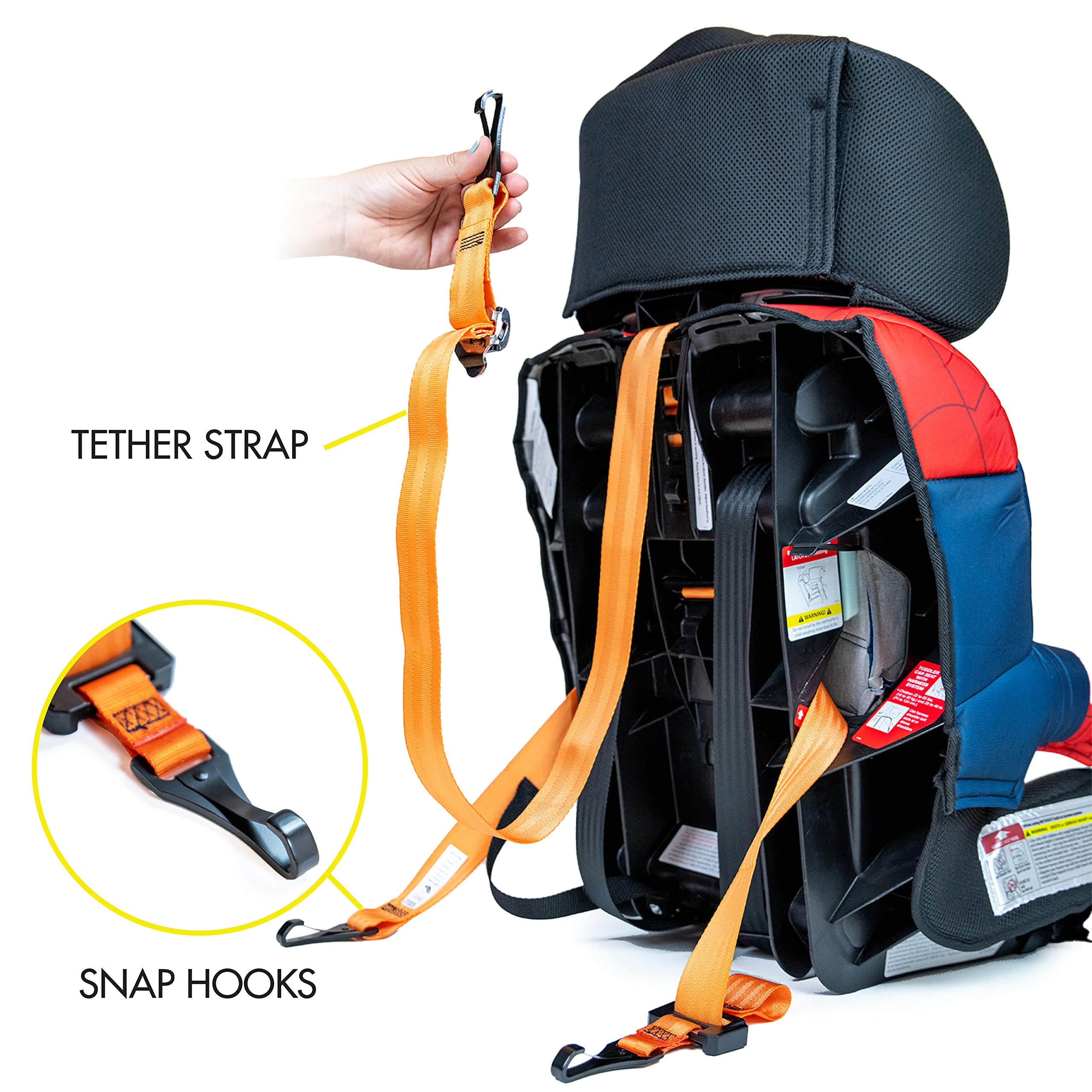 KidsEmbrace Marvel Captain America 2-in-1 Forward-Facing Booster Car Seat LATCH | 5-Point Harness Booster 22-65lbs converts to Belt-Positioning Booster 40-100lbs | Adjustable