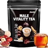 Jiaoming Natural Men's Fertility Tea, Support Male Health for Men, Herbal Ingredients Maca Root, Mulberries, Ginseng &amp; Wolfberry Energy Teabags
