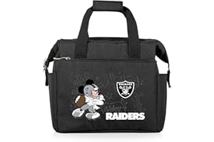 PICNIC TIME NFL Mickey Mouse On The Go Lunch Bag - Soft Cooler Lunch Box - Insulated Lunch Bag, (Black)