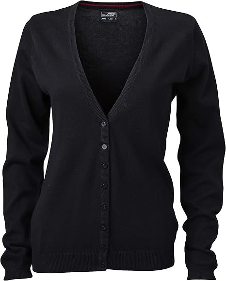 v neck black cardigan womens