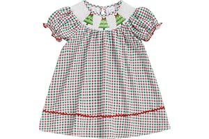 MIEEYALI Toddler Baby Girl Mardi Gras Dress Carnival Outfit Smocked Collared Short Sleeve Purple Dress for Girls