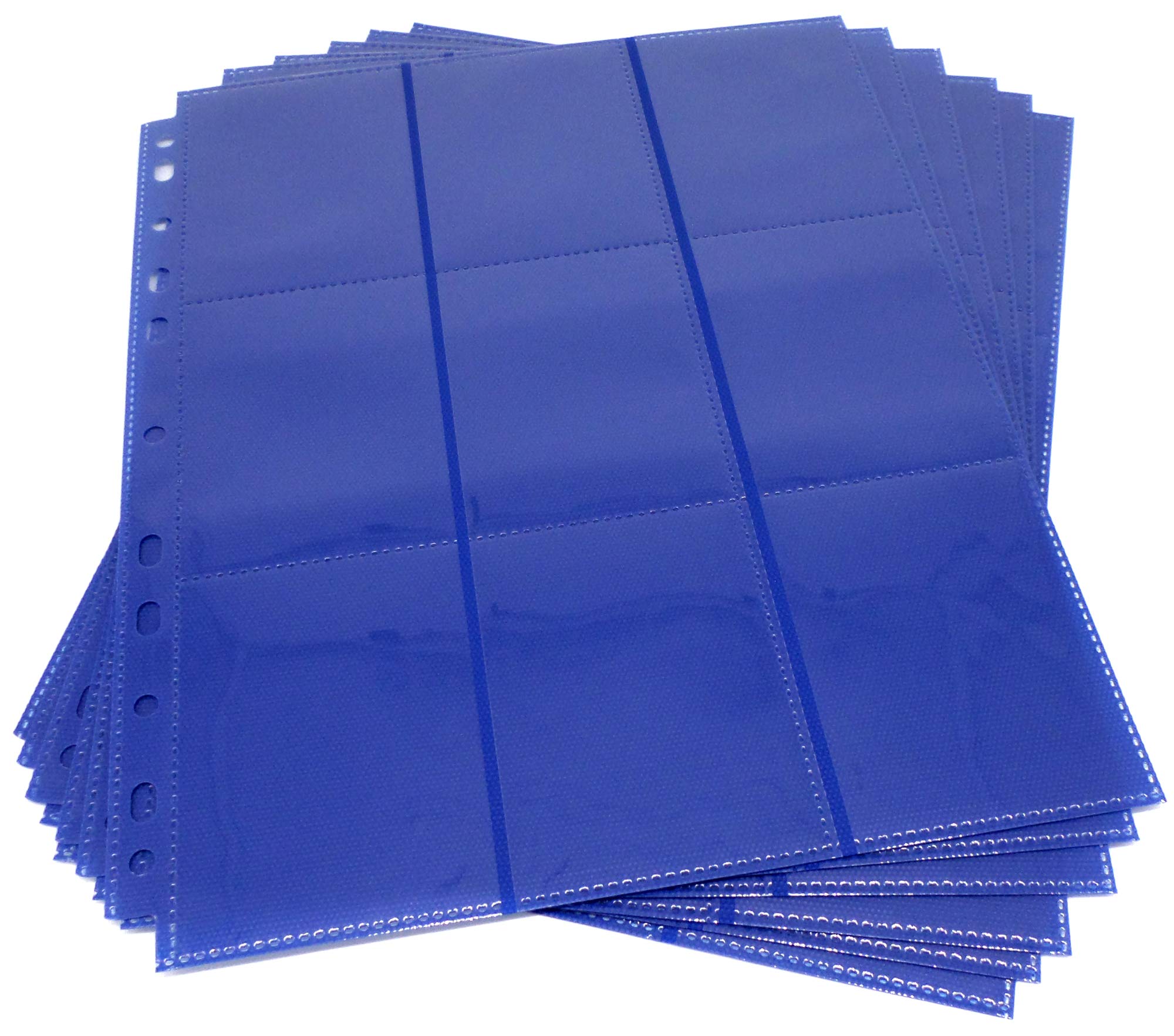 docsmagic.de 100 18-Pocket Pages Dark Blue - Sideloading - 11 Holes - MTG PKM YGO