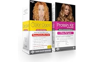 Color Oops Extra Conditioning Hair Color Remover and Protein Kit Bundle, Dye Remover Processes in 20 Minutes, Safely Removes Permanent & Semi-Permanent Dye, Protect & Repair Hair