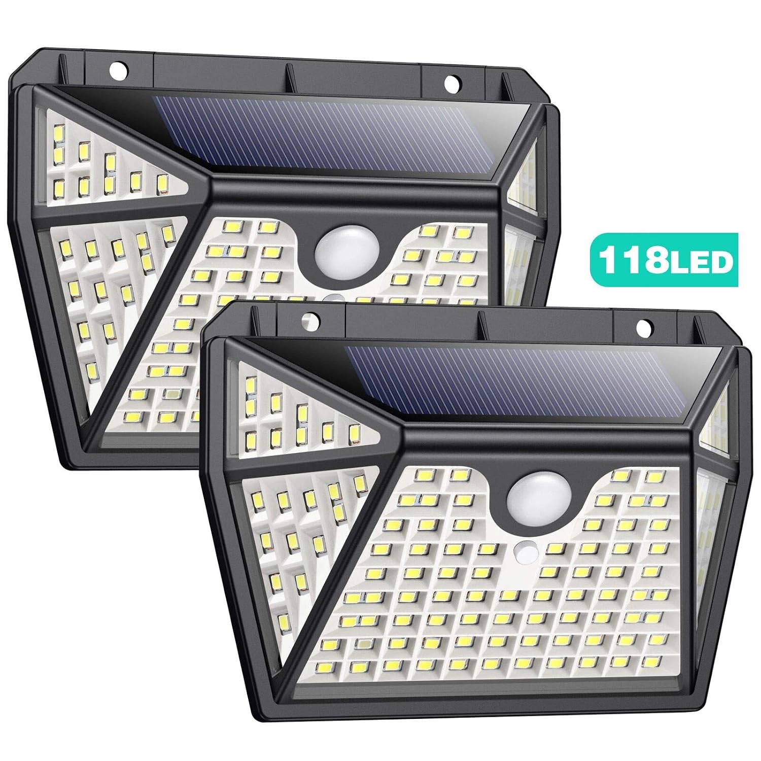 2 focos solares 108 LED 2 focos solares 108 LED