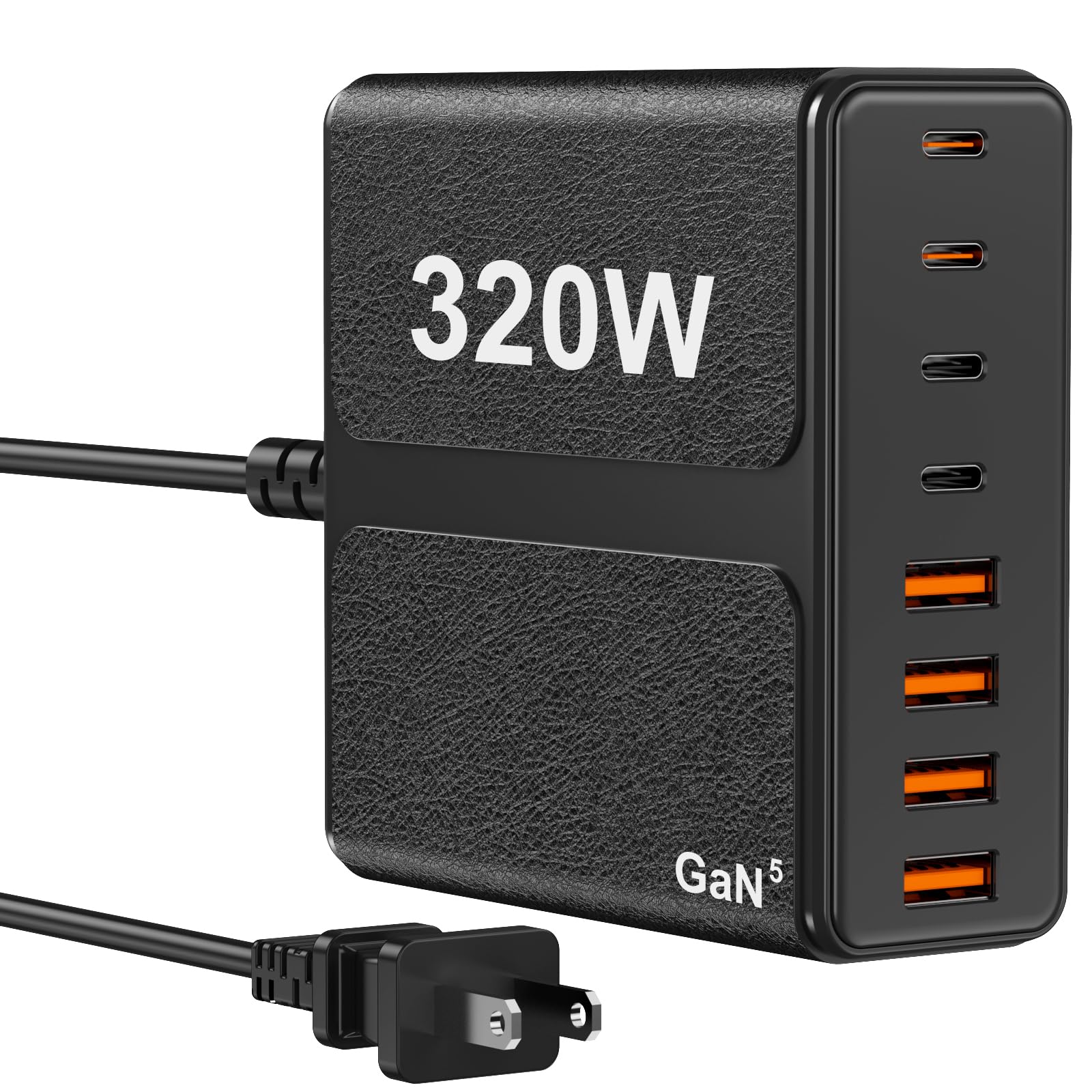 Photo 1 of beniflt 320W USB C Charger Block, 8-Port USB C Charging Station PD 65W PC Laptop Fast Charger Adapter for MacBookPro/Air,DELL,iPad,Portable Charging Station for iPhone,Samsung Galaxy