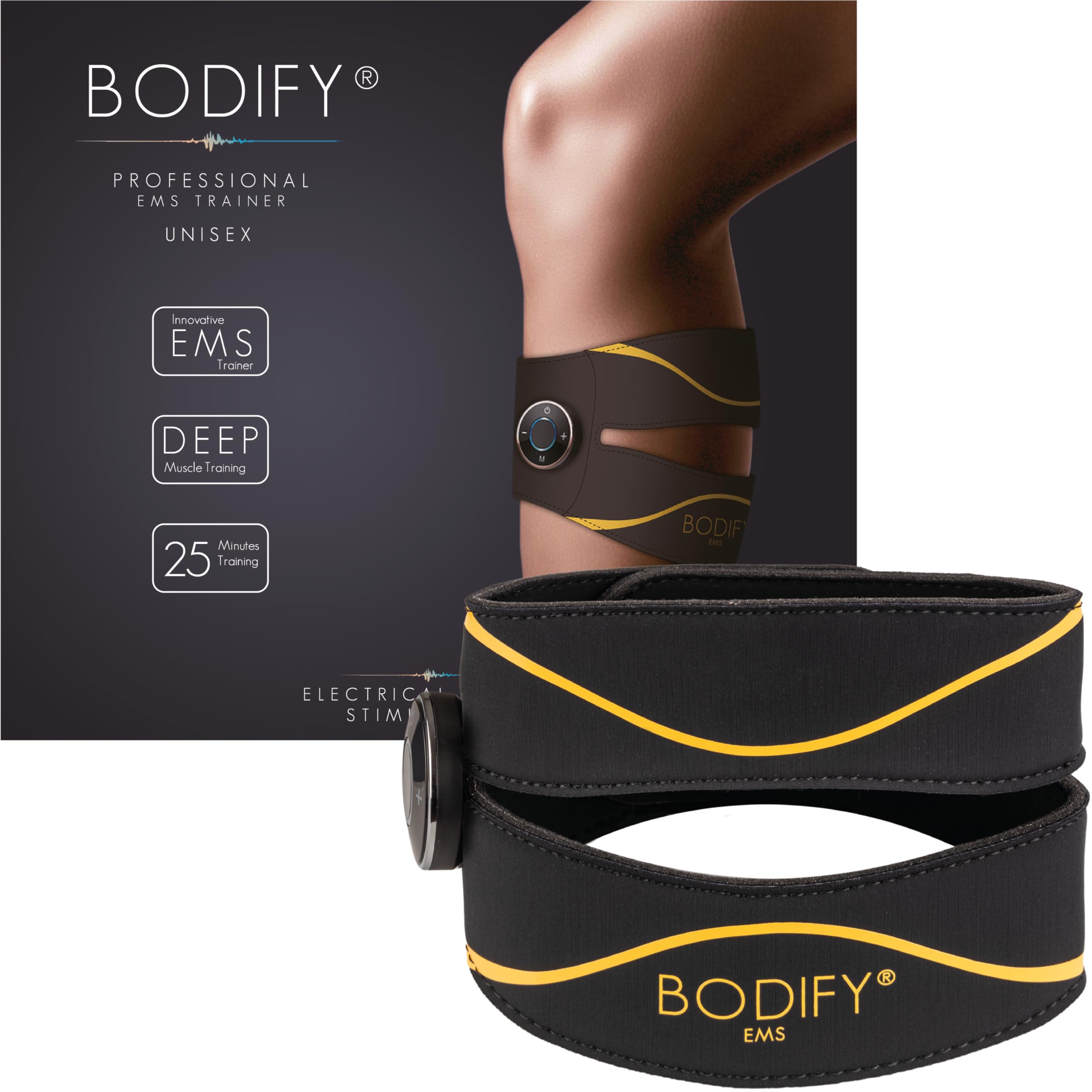 Bodify EMS Calf Trainer Pro - Targeted stimulation of calf muscles! - Muscle building and improved stability - EMS Training - Calf Trainer - for men and women THE ORIGINAL