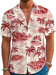 Hawaiian Shirts for Men Summer Beach Casual Short