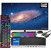 HP EliteDesk 800 G3 SFF Desktop PC Computer Small Form Factor w/ 21.5"" 1080P Monitor & Speaker, Core i7-6700, 16GB RAM, 256G