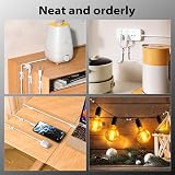 RYCHUI 60Pcs White Cable Clips Self-Adhesive Wire Holder Mount Round Plastic view 7