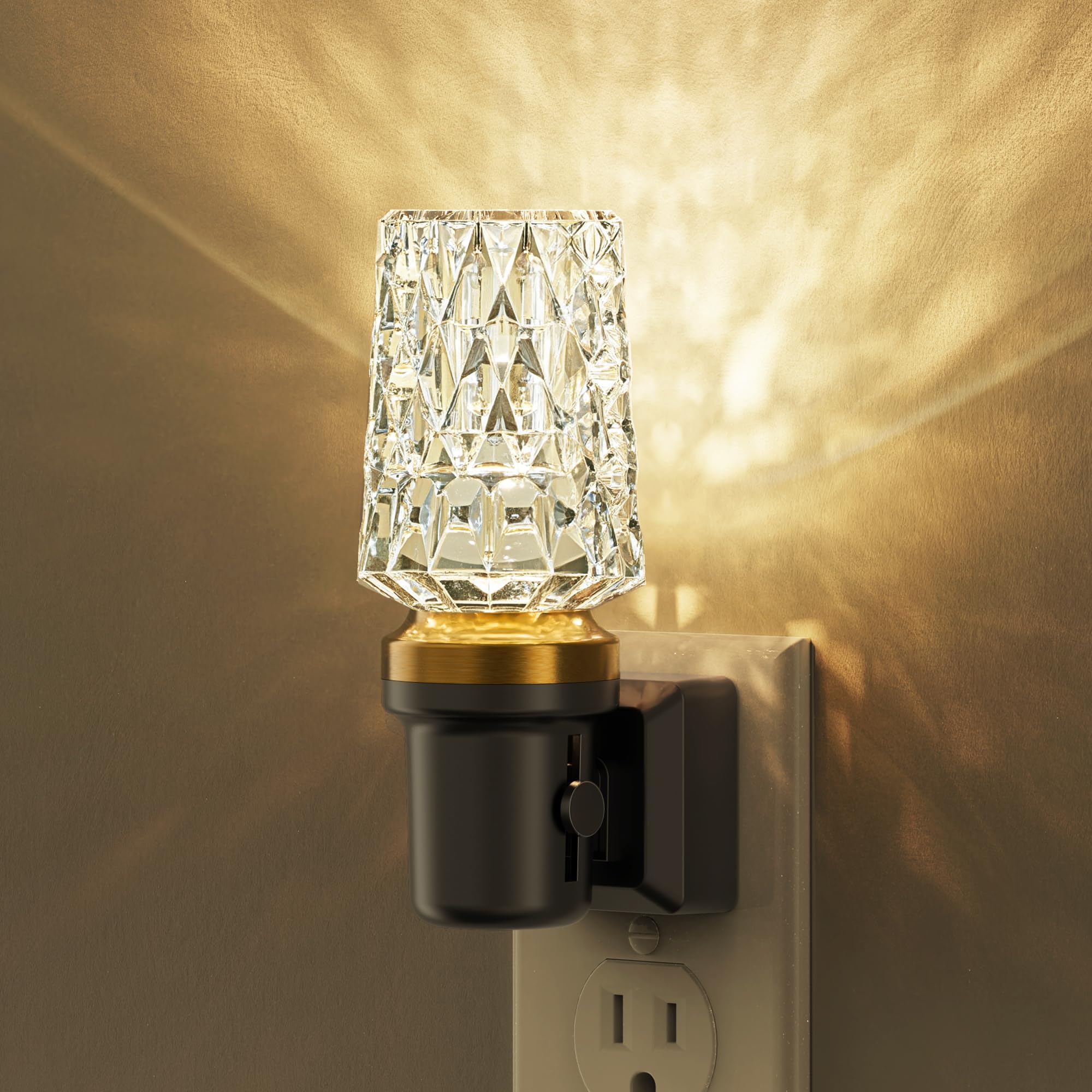 Photo 1 of L LOHAS LED Night Light,Plug in Night Light with Light Sensor,0-100LM Brightness Adjustable,3000K Soft White,Acrylic Decorative Nightlight for Bathroom Bedroom Hallway
